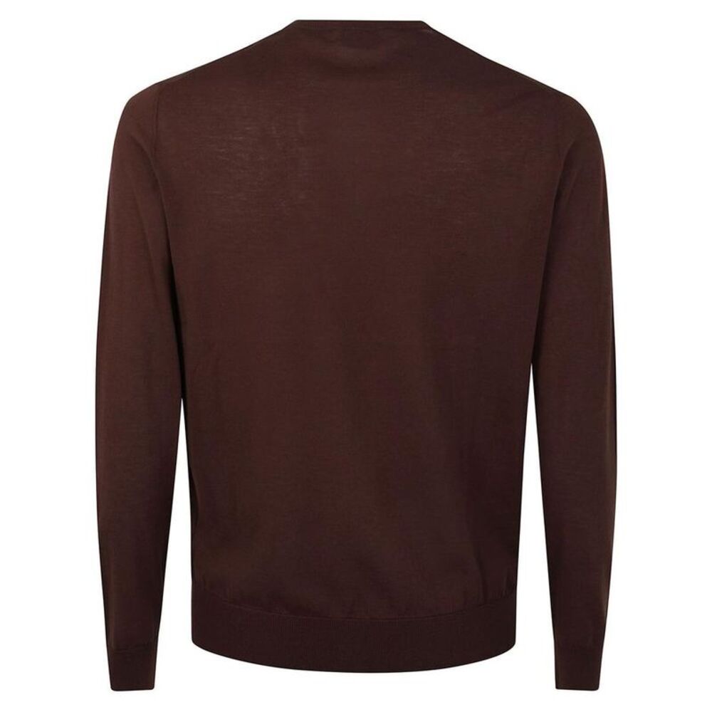BALLANTYNE Crew Neck Fine Knit Sweater Men BROWN Sweaters & Cardigans